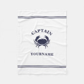 Speciaal kapitein Nautical Crab Fleece Blanket (Voorkant)