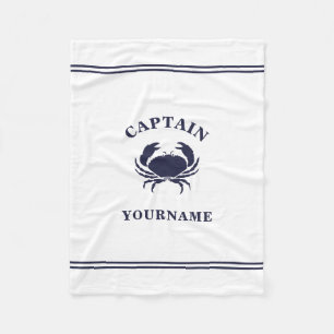 Speciaal kapitein Nautical Crab Fleece Blanket