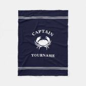 Speciaal kapitein Nautical Crab Fleece Blanket (Voorkant)