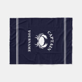 Speciaal kapitein Nautical Crab Fleece Blanket Deken (Voorkant (Horizontaal))