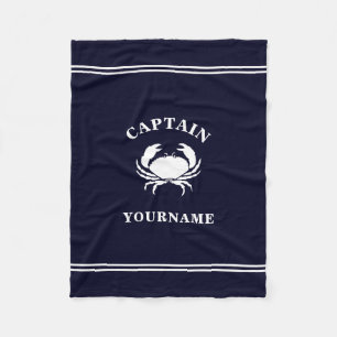 Speciaal kapitein Nautical Crab Fleece Blanket Deken