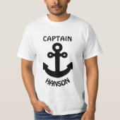 Speciaal kapitein zwarte anchor t-shirt (Voorkant)