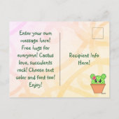 Speciaal Kawaii Cactus Rainbow Desert Briefkaart (Achterkant)