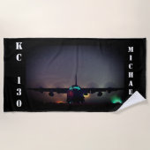 Speciaal KC-130 Turboprop Plane Strandlaken (Voorkant)