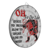 Speciaal kerstaangepast product dartbord (Voorkant Links)