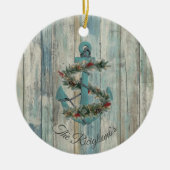 Speciaal kerstanker keramisch Ornament (Voorkant)