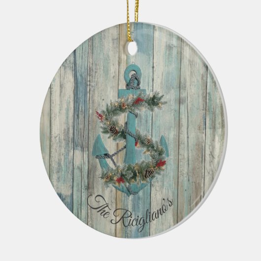 Speciaal kerstanker keramisch Ornament (Links)