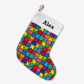 Speciaal kerstautisme-bewustzijn Puzzle Kleine Kerstsok (Voorkant (Hangend))
