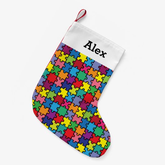 Speciaal kerstautisme-bewustzijn Puzzle Kleine Kerstsok (Voorkant (Hangend))