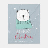 Speciaal kerstBeer Fleece Deken (Voorkant)