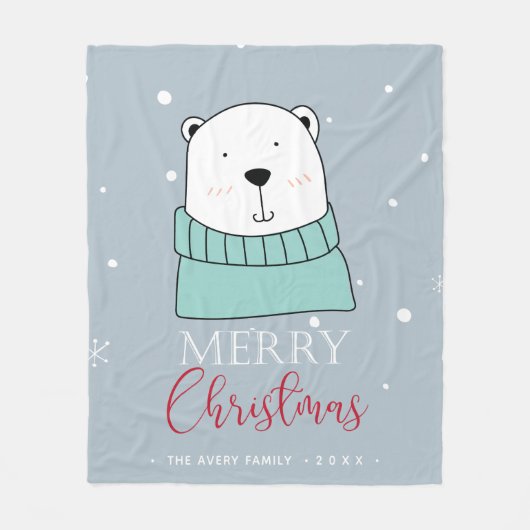 Speciaal kerstBeer Fleece Deken (Voorkant)