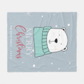 Speciaal kerstBeer Fleece Deken (Voorkant (Horizontaal))
