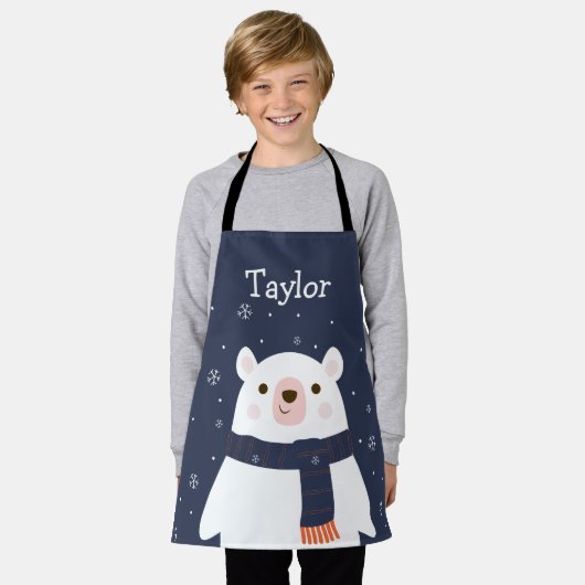 Speciaal kerstBeer Kinder Apron Schort (Gedragen)