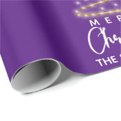 Speciaal kerstboomgaard Paars Cadeaupapier (Rol Hoek)