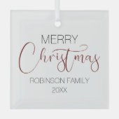 Speciaal kerstboomglas voor fijne kerst Ornament (Voorkant)