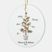 Speciaal kerstboomkeramiek voor de familie keramisch ornament (Links)