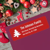 Speciaal kerstboomruitadres feestdag etiket