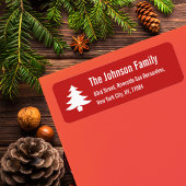 Speciaal kerstboomruitadres feestdag etiket