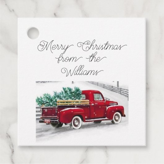 Speciaal kerstcadeau-label bedankjes labels (Voorkant)