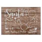 Speciaal kerstcadeau voor kerstavond snijplank (Voorkant)