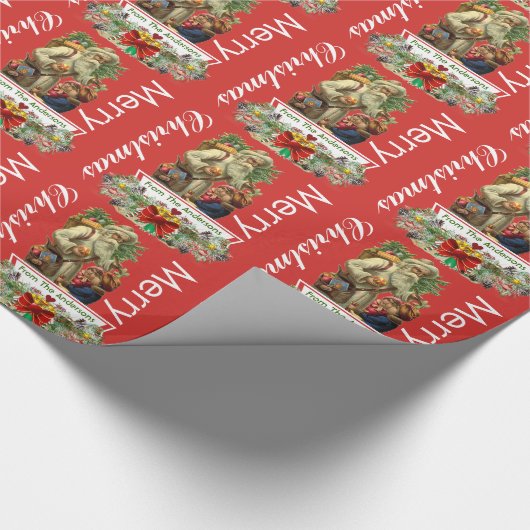 Speciaal kerstcadeaufotopapier voor kerstfeestdage cadeaupapier (Hoek)