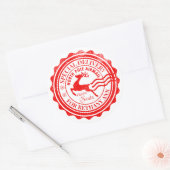 Speciaal kerstcadeauLabel van de kerstman Ronde Sticker (Envelop)