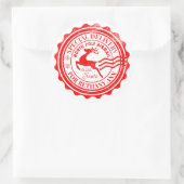 Speciaal kerstcadeauLabel van de kerstman Ronde Sticker (Tas)