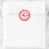 Speciaal kerstcadeauLabel van de kerstman Ronde Sticker (Tas)