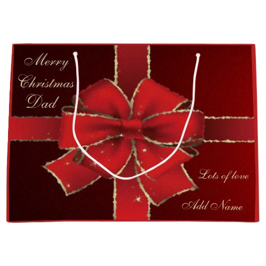 Speciaal kerstcadeauontwerp voor favoriete kerstca groot cadeauzakje (Voorkant)