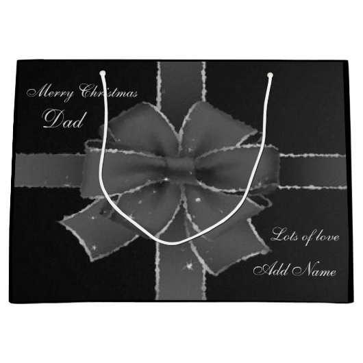 Speciaal kerstcadeauontwerp voor favoriete kerstva large cadeautasje (Voorkant)