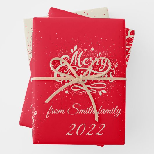 Speciaal kerstcadeaupapier inpakpapier vel (In situ)