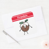 Speciaal kerstcadeauplein vierkante sticker (Envelop)