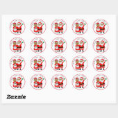 Speciaal kerstcadeautags ronde sticker (Vel)