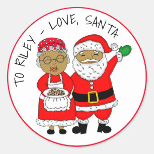 Speciaal kerstcadeautags ronde sticker