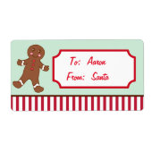 Speciaal kerstcadeautags voor ontbijtkoek etiket (Voorkant)