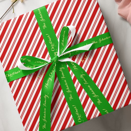 Speciaal kerstcadeautje met Gold Green Satijnen Lint
