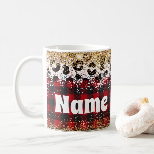 Speciaal kerstcadeautje Mok van Glitter Coffee (Met donut)