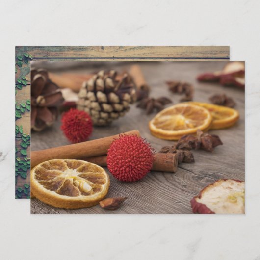 Speciaal kerstcadeautje Potpourri Kaart (Voorkant / Achterkant)