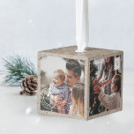 Speciaal kerstfeest 4 Foto's Verzendpakket Decoratie<br><div class="desc">Stuur dit vakantieseizoen een speciale bestelling naar je familie en vrienden met ons eenvoudige kerstpakket-feestdagen. Het ontwerp is voorzien van een faux-bruine krafttextuur die op een verpakte pakketbezorging lijkt. Eenvoudige witte touw en boog vult dit eenvoudige pakketthema kerstfoto-versiering in. Geef vier van uw speciale herinneringen aan uw gezin een persoonlijk...</div>