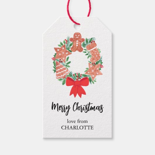 Speciaal kerstfeest cadeaulabel (Voorkant)