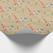 Speciaal kerstfeest met feestgevels cadeaupapier (Hoek)