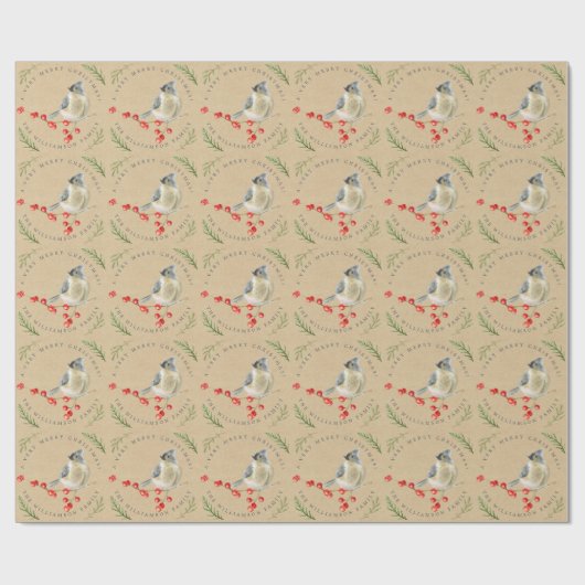 Speciaal kerstfeest met feestgevels cadeaupapier (Vlak)