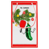 Speciaal kerstfeest met Pickleball Klein Cadeauzakje (Achterkant)