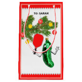 Speciaal kerstfeest met Pickleball Klein Cadeauzakje (Voorkant)