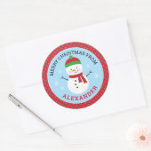 Speciaal kerstfeestartikel ronde sticker (Envelop)