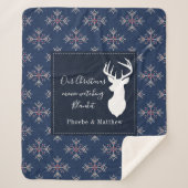 Speciaal kerstfeestdag in het patroon sherpa deken (Voorkant)