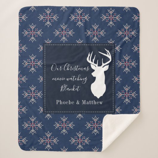 Speciaal kerstfeestdag in het patroon sherpa deken (Voorkant)