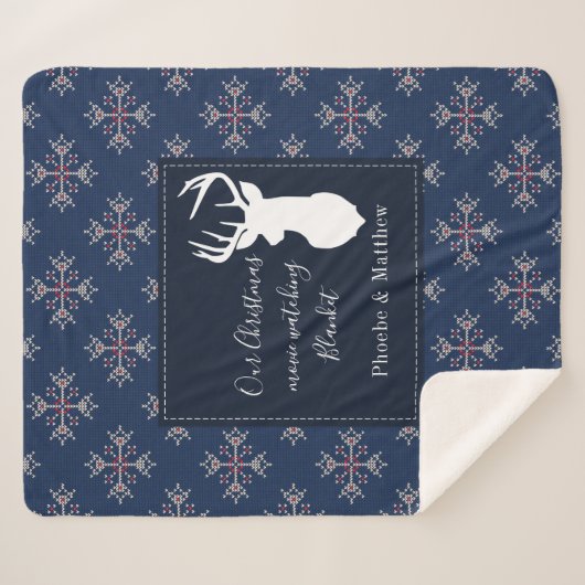 Speciaal kerstfeestdag in het patroon sherpa deken (Voorkant (horizontaal))