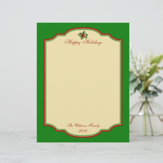 Speciaal kerstfeestdag met Vintage Briefpapier (Staand voorkant)