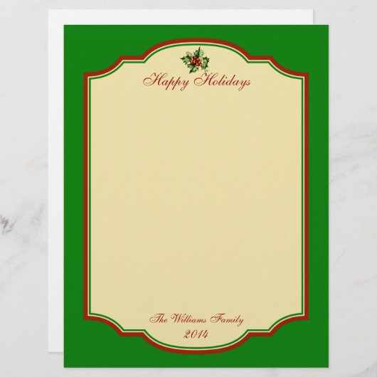 Speciaal kerstfeestdag met Vintage Briefpapier (Voorkant / Achterkant)